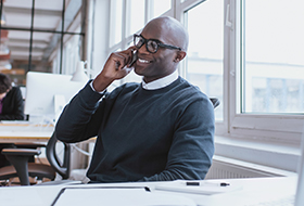 man talking on the phone