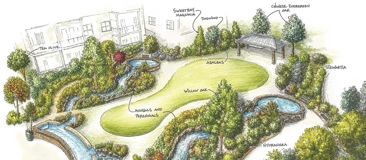 Birches Greenspace Sketch