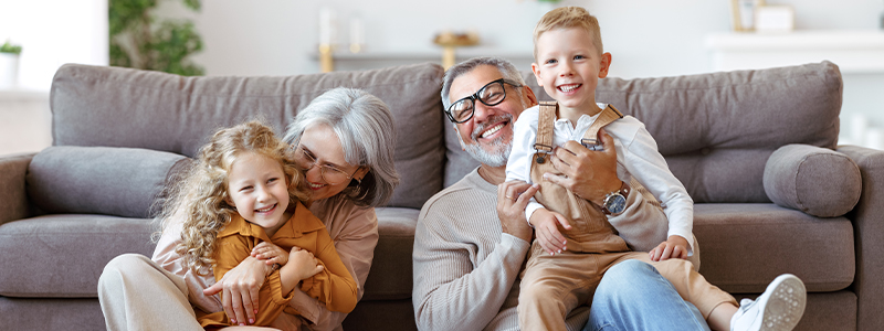 grandparents with grandkids