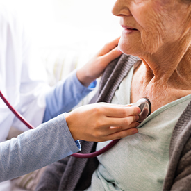 doctor testing woman